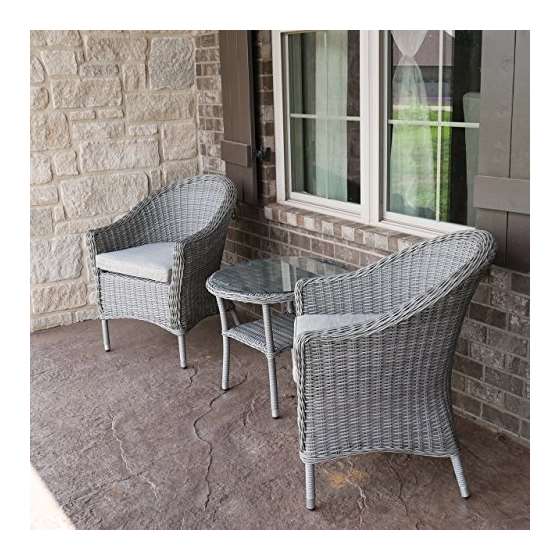 Pleasant Bay 3-Piece Outdoor Wicker Patio Bistro-4