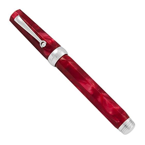 Micra Sterling Silver Red Medium Fountain Pen IS-2