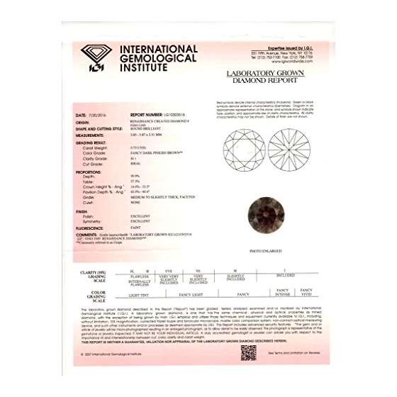 0.73 Ct. | Round | Grape Color | SI1 Clarity | U-2