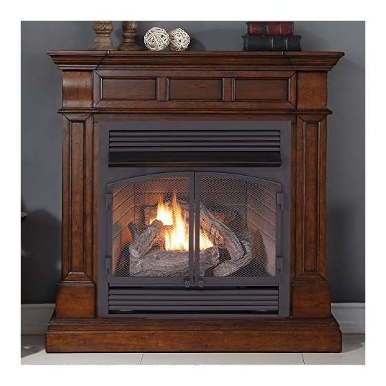 Dual Fuel Vent Free Gas Fireplace - 32,000 BTU,-2