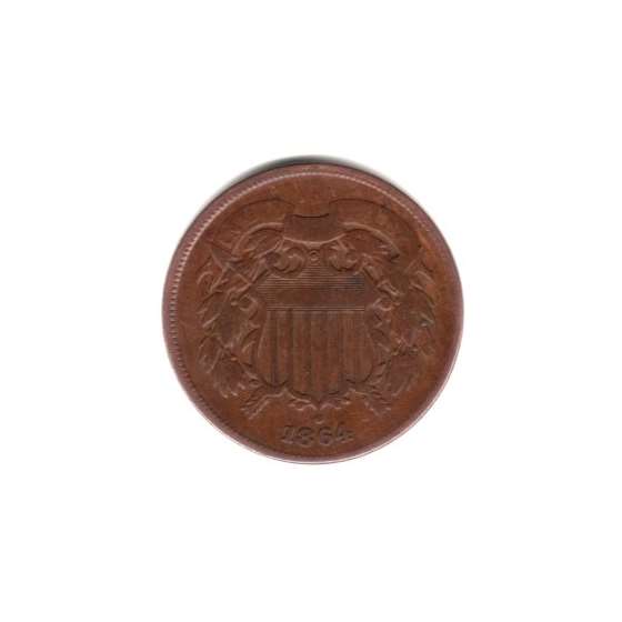 Civil War Era 1864 U.S. Two-Cent Piece Coin-2