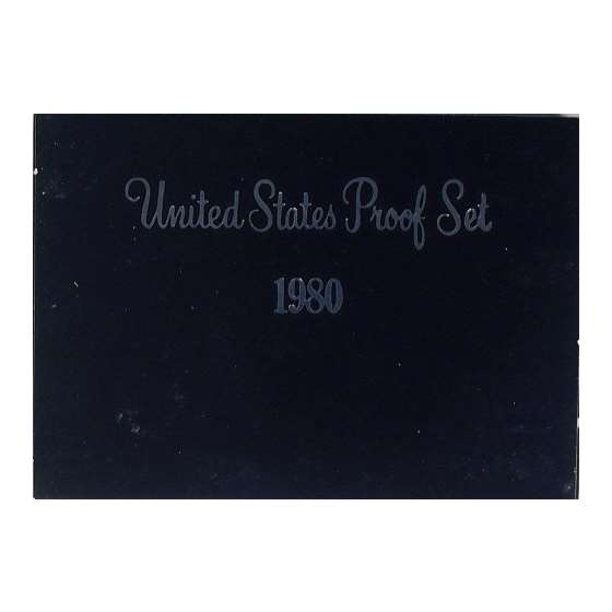 1980 Us Mint Proof 6 Coin Set Original Box-2