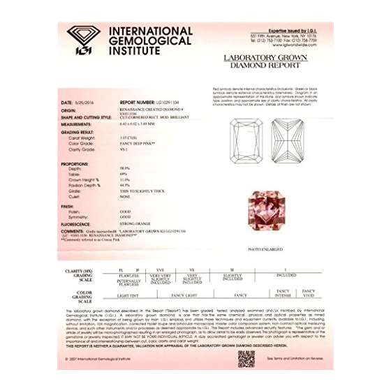 1.07 Ct. | Radiant | Crocus Pink Color | VS2 Cla-2