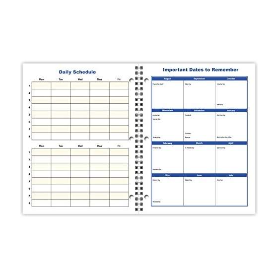 Student Academic Organizer 8 1 By 2 X 11 Weekly-4