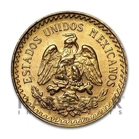 1945 Mexico Gold 2.5 Peso Coin .0602 AGW-2 1 By-2