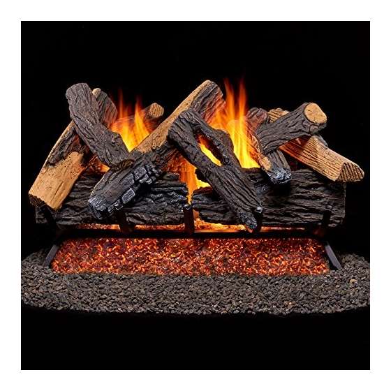 Vented Natural Gas Fireplace Log Set - 30 In., 6-2