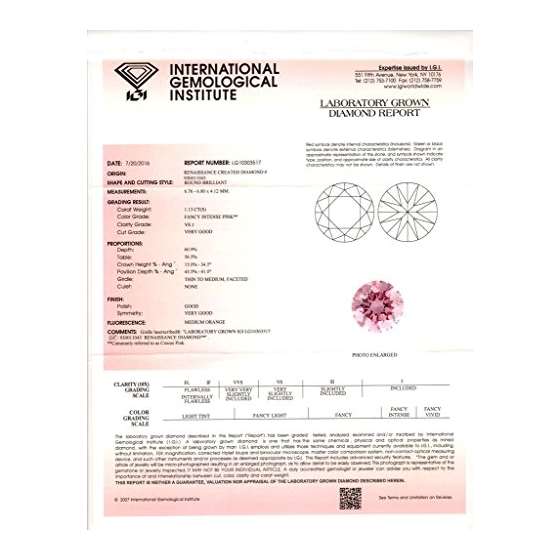 1.13 Ct. | Round | Crocus Pink Color | VS2 Clari-2