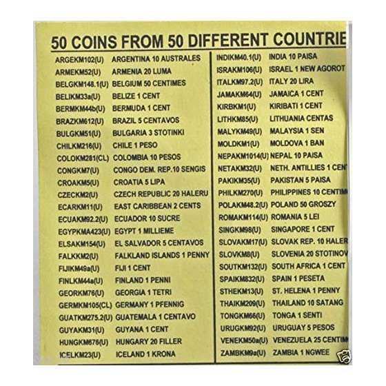 1993 50 Different Coins From 50 Different Countr-2