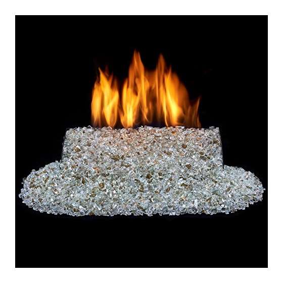 1/4 Inch Classic Clear Fire Glass - 10 Pound Bag-2