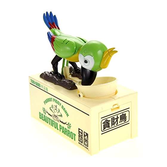 Powertrc Parrot Coin Bank Green-4