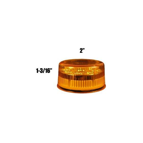 2 And Round LED Amber Marker Clearance Light W 9-2