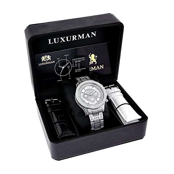 Watches: Iced Out Mens Diamond Watch 1.25Ct-4