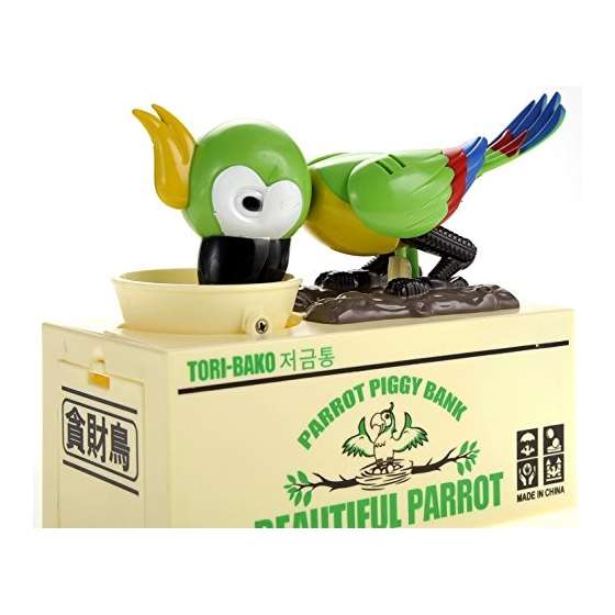 Powertrc Parrot Coin Bank Green-2