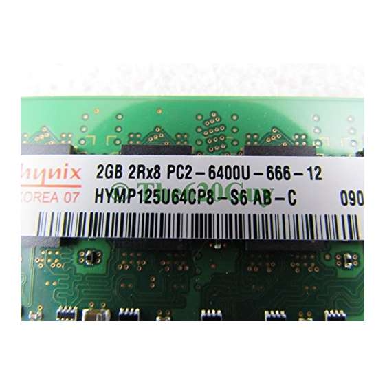 HYMP125U64CP8-S6 4GB 2 X 2GB PC2-6400U DDR2 800-2