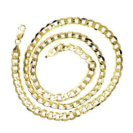 10K YELLOW Gold HOLLOW ITALY CUBAN Chain - 24 In-2