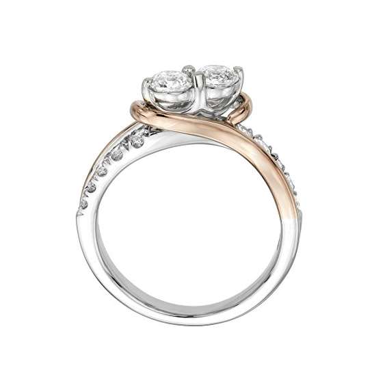 14KT Two Tone White Gold Rose Gold G-H I1 By I2-2