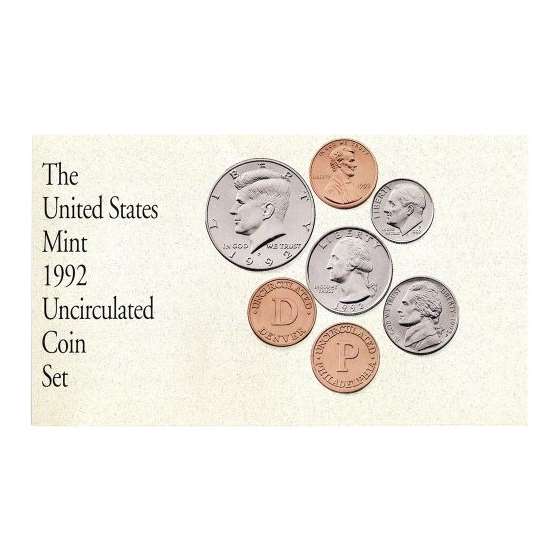 1992 US Mint Uncirculated Coin Set U92 OGP-4