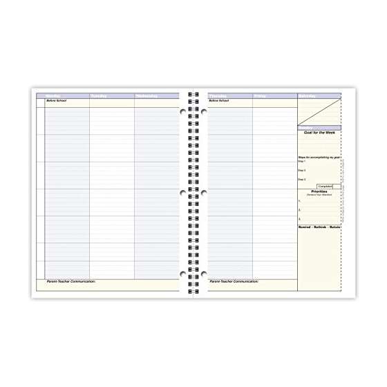 Student Academic Organizer 8 1 By 2 X 11 Weekly-2