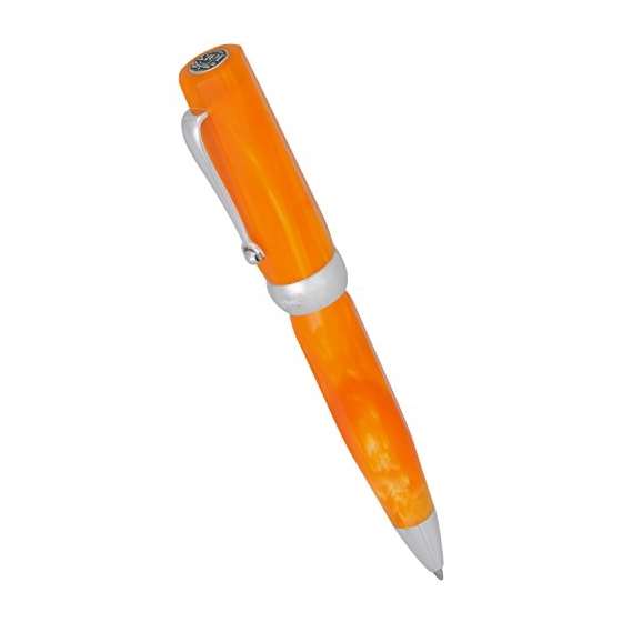 Micra Sterling Silver Orange Ballpoint Pen ISMCC-2