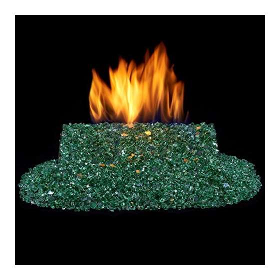 1/4 Inch Classic Emerald Fire Glass - 10 Pound B-2