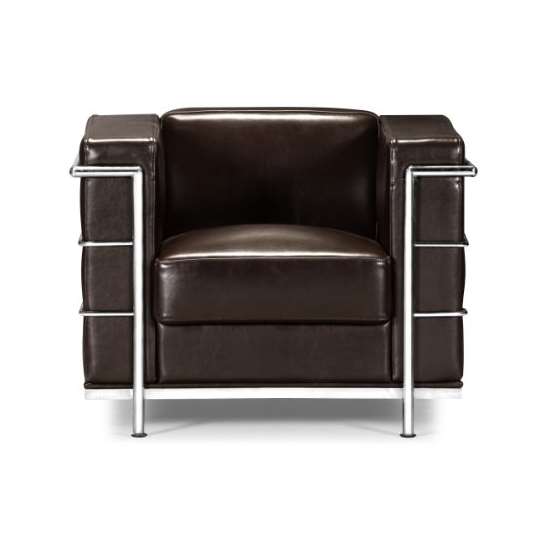 Modern Fortress Arm Chair, Espresso-2