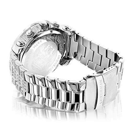 Oversized Iced Out Mens Diamond Watch By White G-2