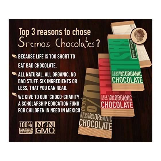 Organic Chocolate Bars - Non GMO Organic Unrefin-2