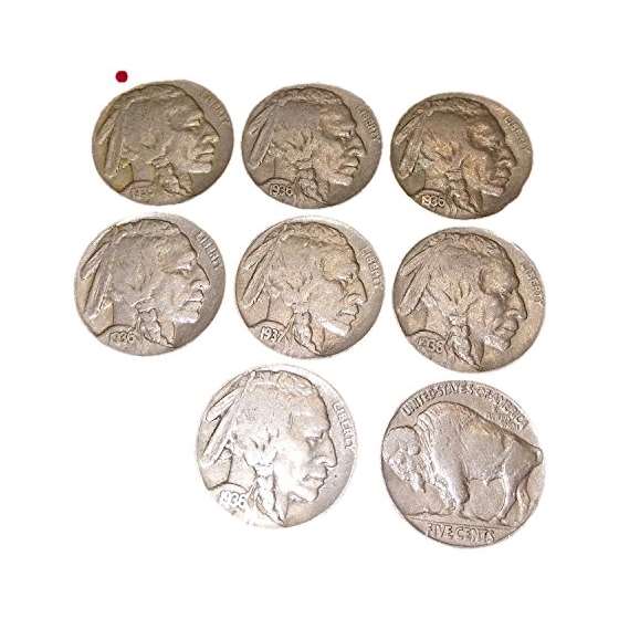 7-U.S. Indian Head Buffalo Nickels Nickel-Grab B-4