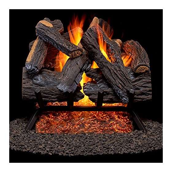 Vented Natural Gas Fireplace Log Set - 18 In., 4-2