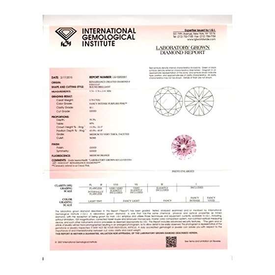 0.70 Ct. | Round | Crocus Pink Color | SI1 Clari-2