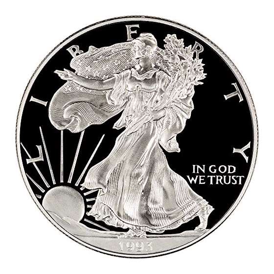 1993 P American Silver Eagle Proof 1 OGP US Mint-4