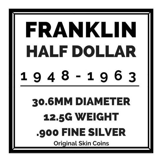 1963 U.S. Franklin 90 Silver Half Dollar-Mint St-2