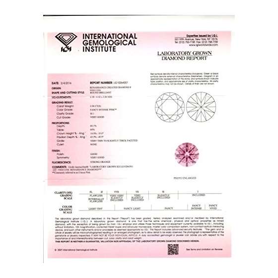 0.96 Ct. | Round | Crocus Pink Color | SI2 Clari-2