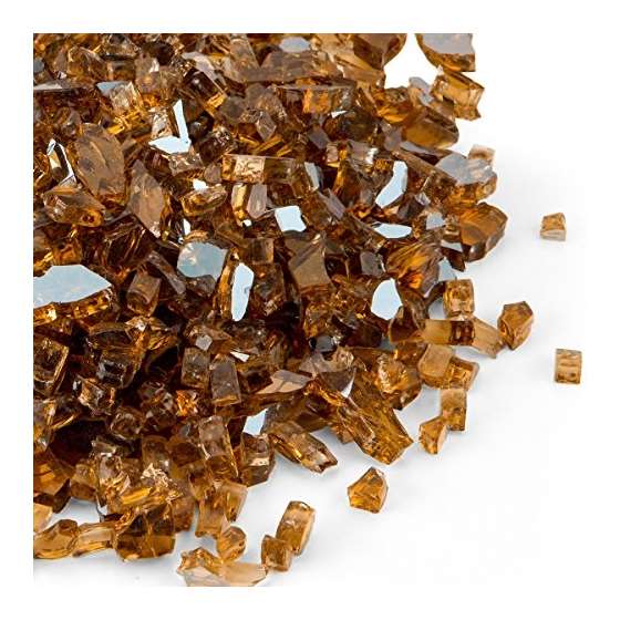 1/4 Inch Premium Reflective Copper Fire Glass -2