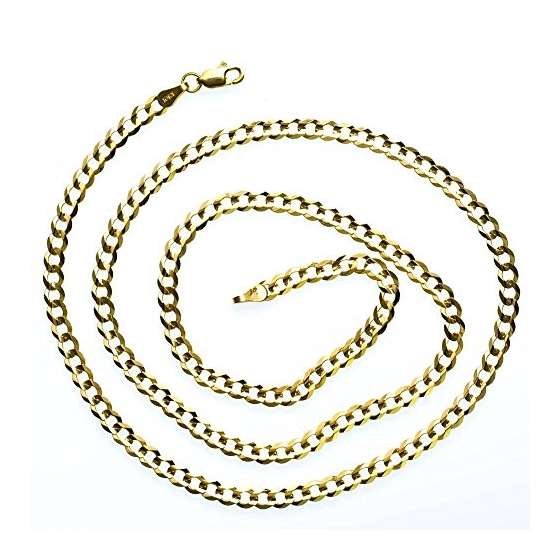 10K YELLOW Gold SOLID ITALY CUBAN Chain - 20 Inc-2