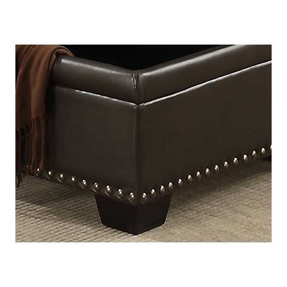 Louis Traditional Brown Storage Ottoman-2