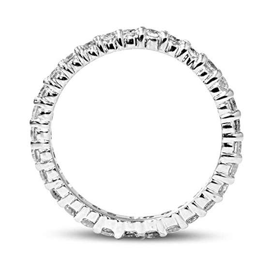 1Ct Prong Lab Grown Diamond Eternity Ring 14K Wh-2