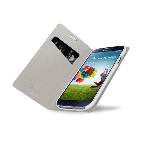 Brushed White Samsung Galaxy S4 Flip Cover Case-2