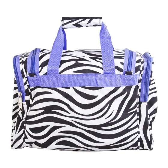 Purple Zebra Duffle Bag 16-Inch-2