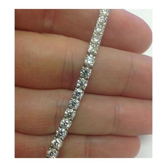 7 Ct Round Lab Grown Diamond Tennis Bracelet 14K-2