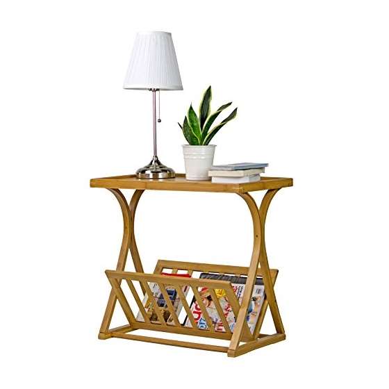 Bamboo Magazine And Lamp-Table-2