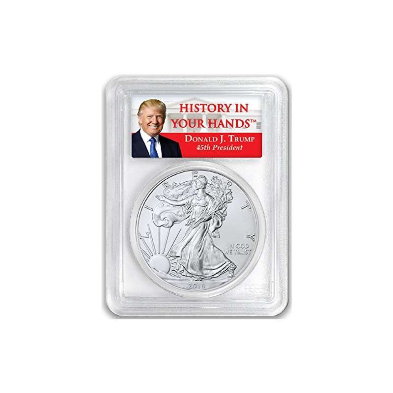 2018-1Oz Silver Eagle-First Strike-Donald Trump La