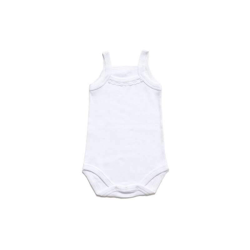 Soft Ribbed Turkish 100% Cotton White Baby Camisol