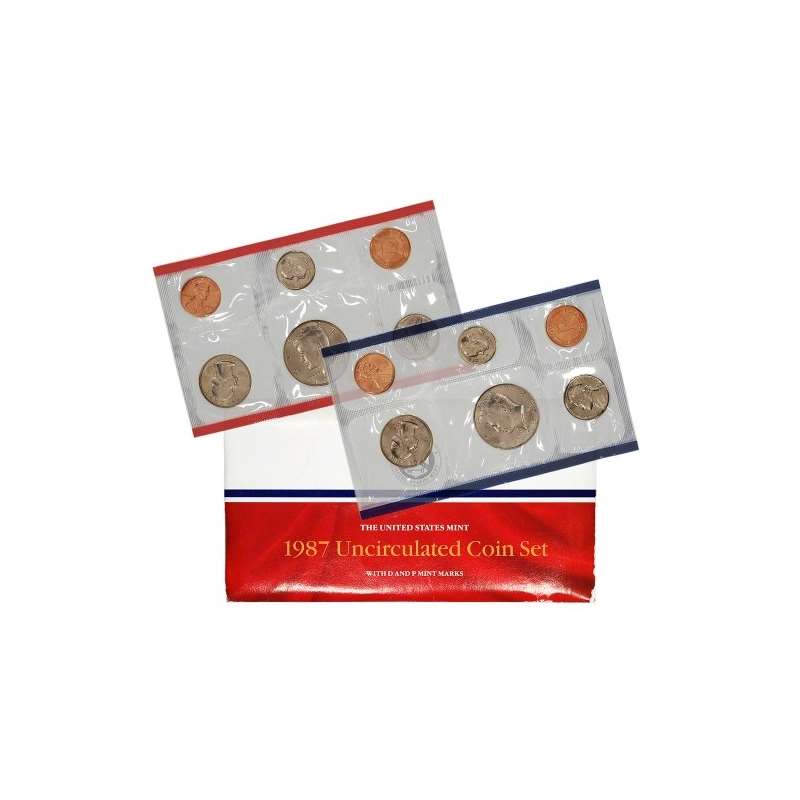 1987 United States Mint Uncirculated Coin Set In O