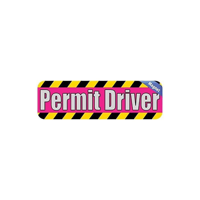 10Inx 3In Pink Permit Driver Magnet Car Door Magne