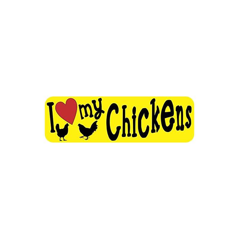 10In X 3In I Love My Chickens Bumper Sticker Vinyl