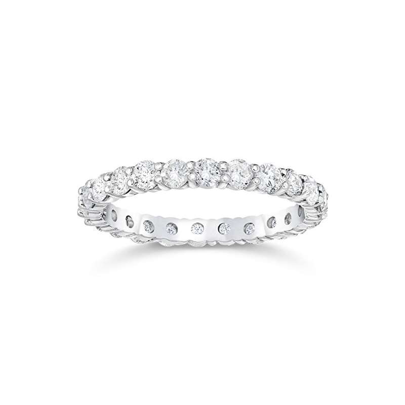 1 1/2 Ct Diamond Eternity Ring Womens Stackable Wh