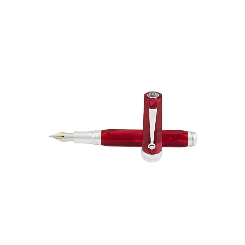 Micra Sterling Silver Red Medium Fountain Pen ISMC