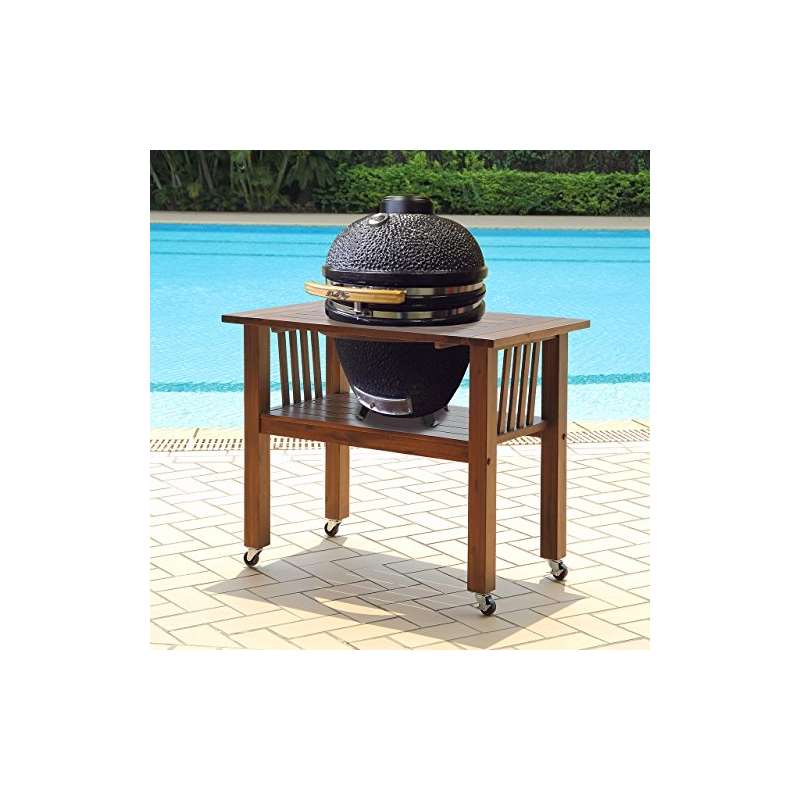 Kamado Ceramic Egg Smoker Grill With Table - Mediu