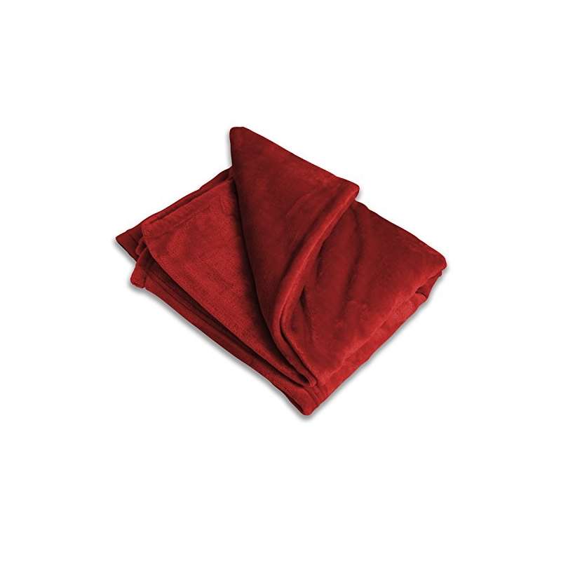 Luxury Fleece Throw Blanket-Red-Other Colors Avail